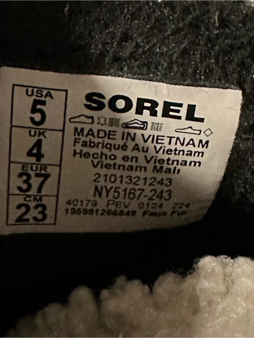 Sorel Lace-Up Winter Boots in Black, Tan & Cream